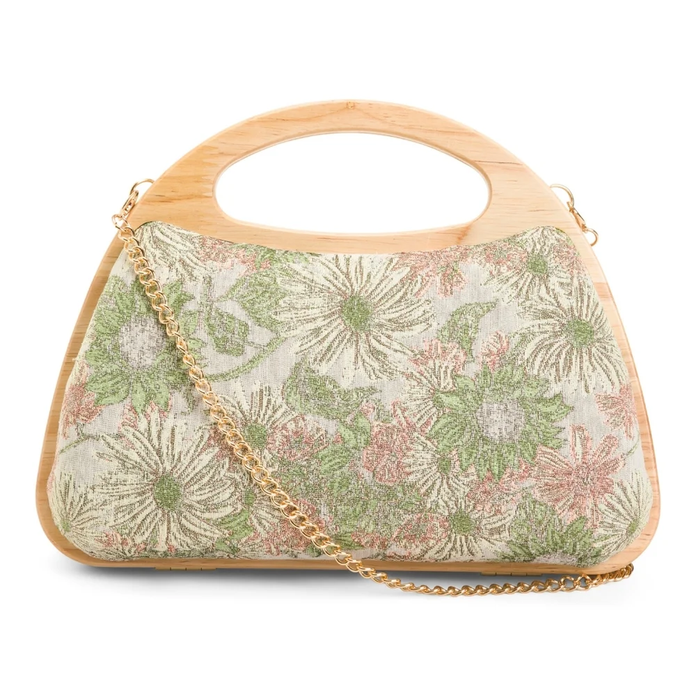 NEW Haute Hippie Floral Clutch Handbag